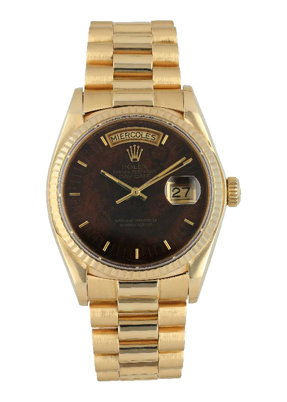 Rolex Day Date 18038 Wood Dial President Men's Watch