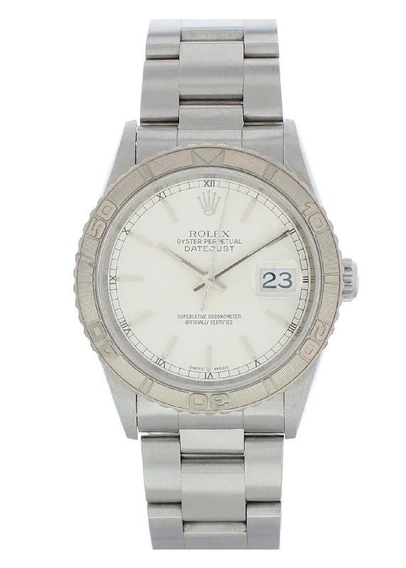 Rolex Oyster Perpetual Datejust Turn O'Graph 16264 Mens Watch With Papers