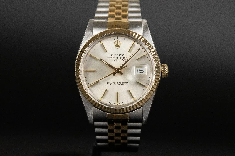 Rolex<br>16013 Datejust 36 SS/18k Silver Dial