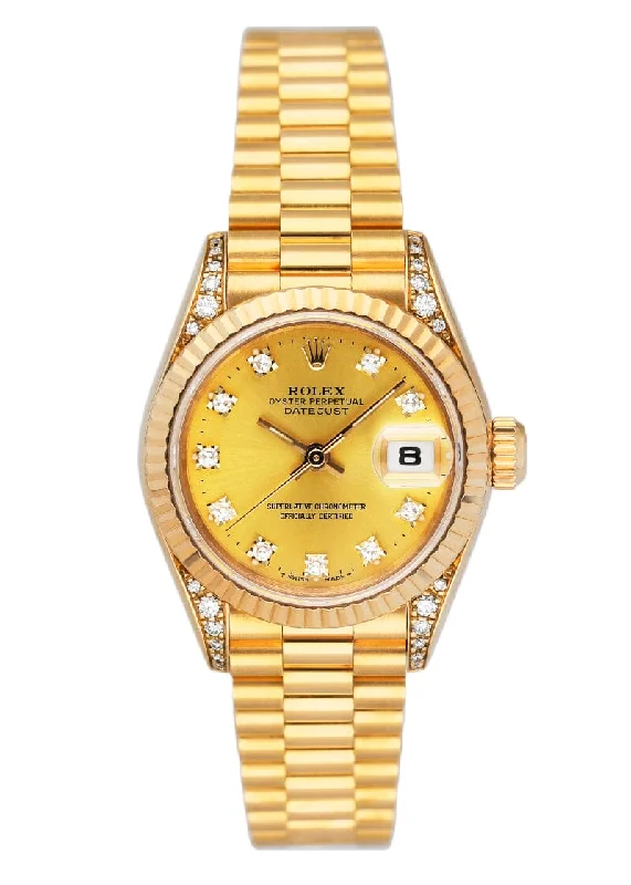 Rolex Datejust 69188 Diamond Dial Ladies Watch