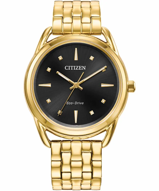 CITIZEN LAD ECO WR SSG BRAC BLK FE7092-50E