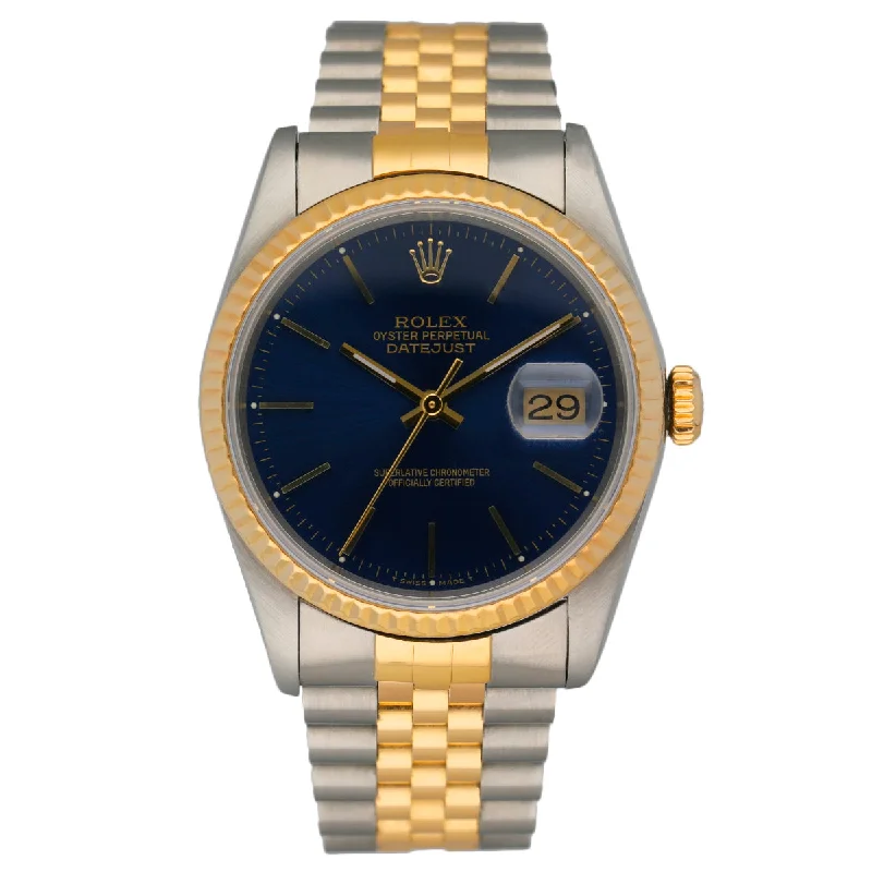 Rolex Datejust 16233 Blue Dial Mens Watch