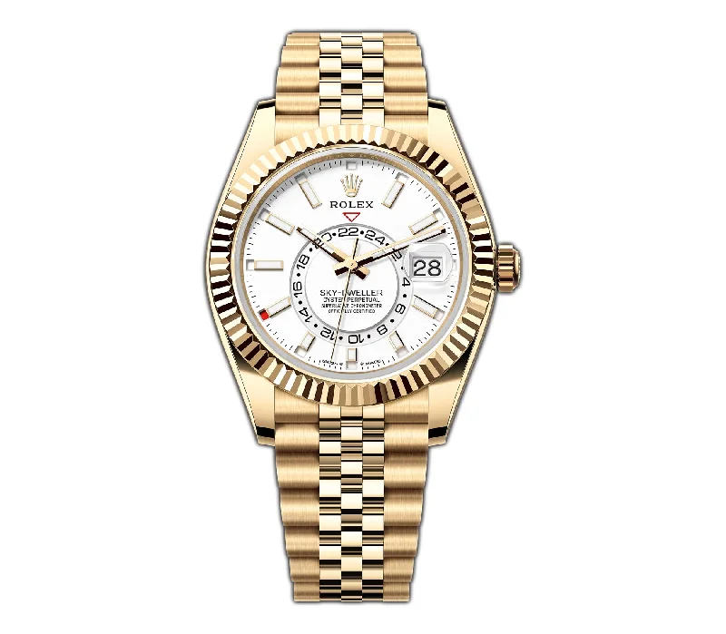 42mm White Dial 18k Yellow Gold Jubilee