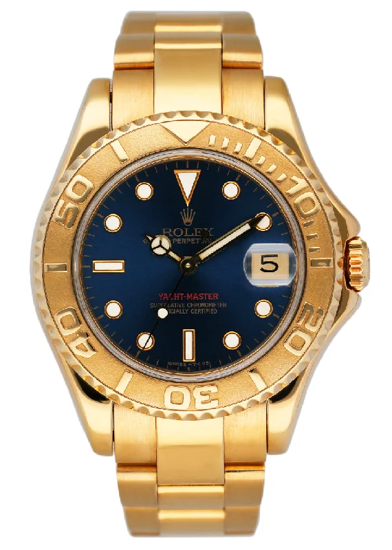 Rolex Yacht Master 68628 Blue Dial 18K Yellow Gold Watch