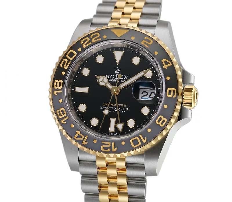 40mm Steel & Yellow Gold Ceramic Bezel Black Dial Jubilee Bracelet