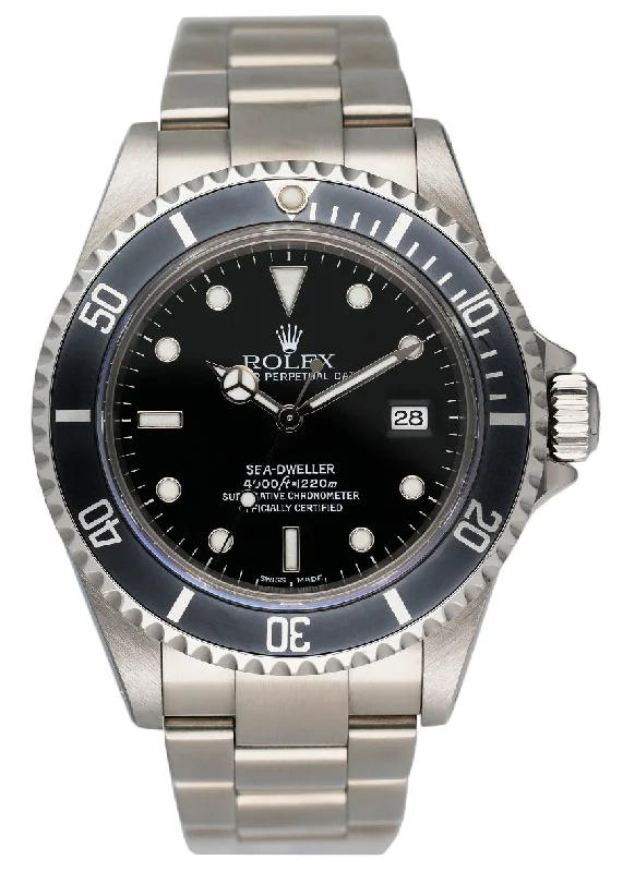 Rolex Sea-Dweller 16600 Blue Bezel Mens Watch