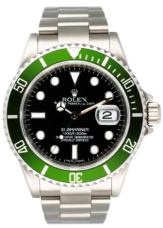 Rolex Submariner 16610LV Kermit Bezel Mens Watch