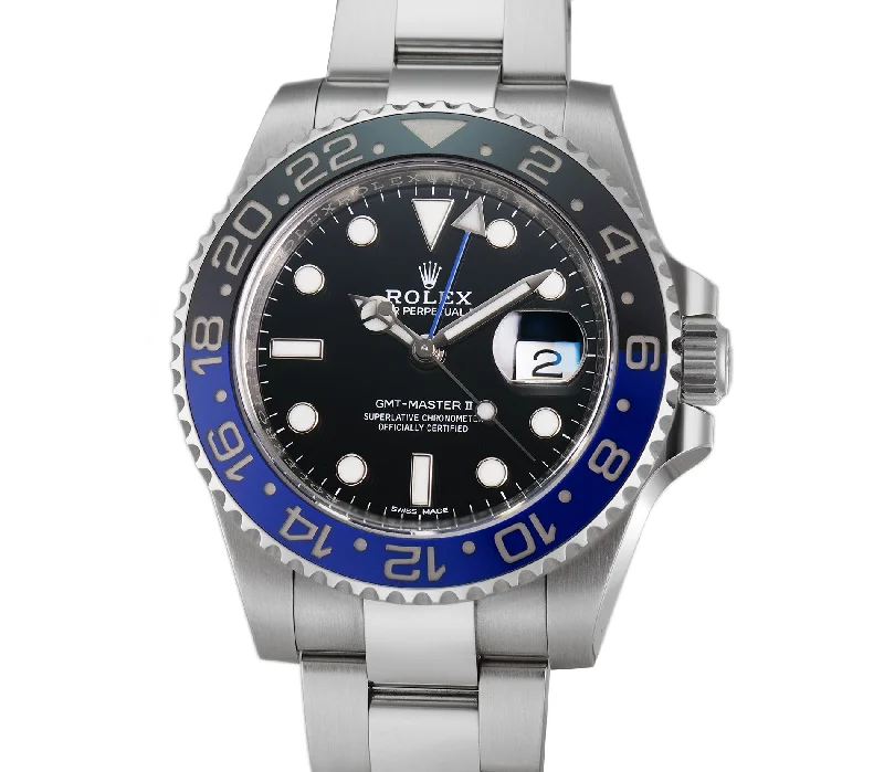 40mm Batman Black & Blue Ceramic Bezel Oyster Bracelet With Card