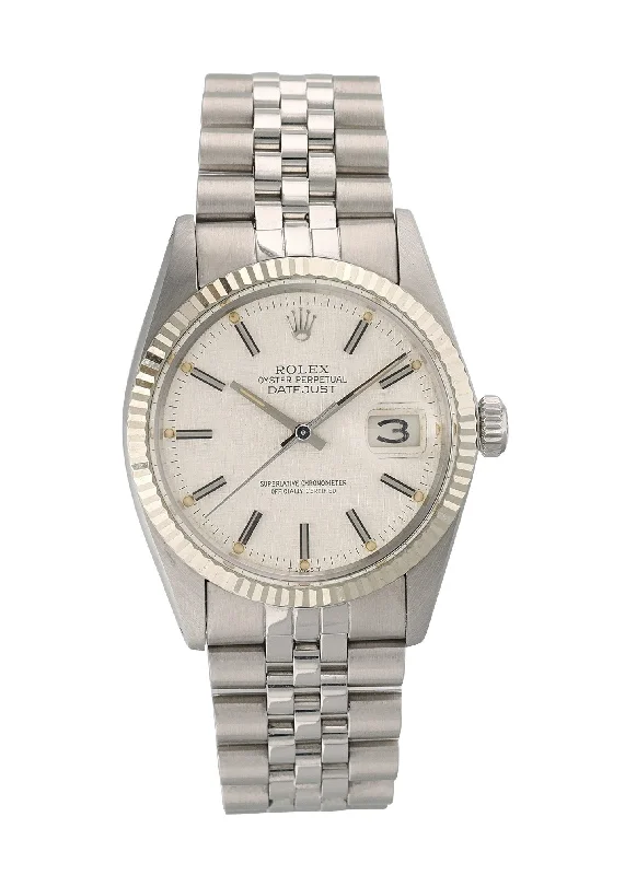 Rolex Datejust 16014 Linen Dial Mens Watch