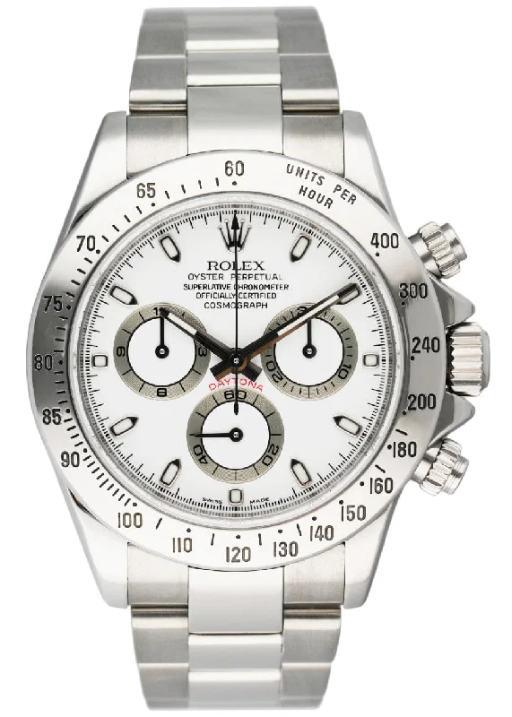 Rolex Daytona 116520 White Dial Stainless Steel Mens Watch