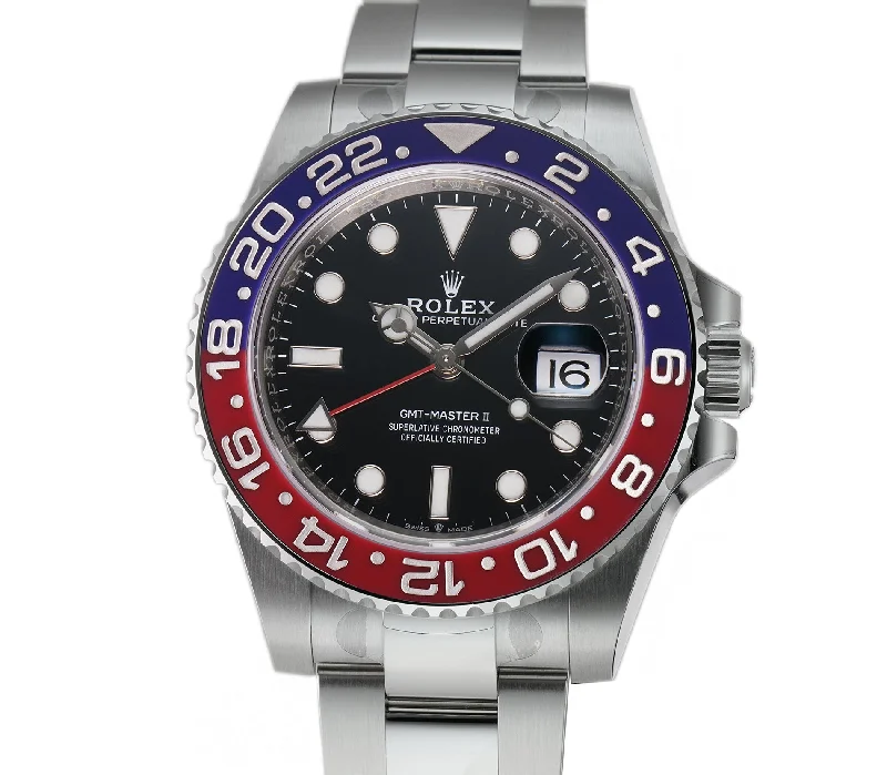 Steel 40mm Pepsi Red & Blue Bezel Oyster Bracelet