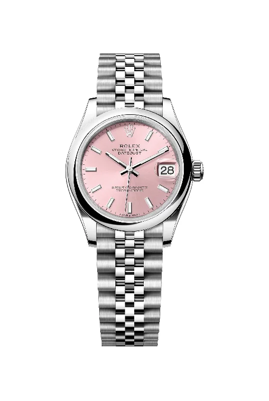 Rolex Watch Datejust 31mm Oystersteel Domed Bezel, Pink Index Dial, Jubilee Bracelet 278240-0008