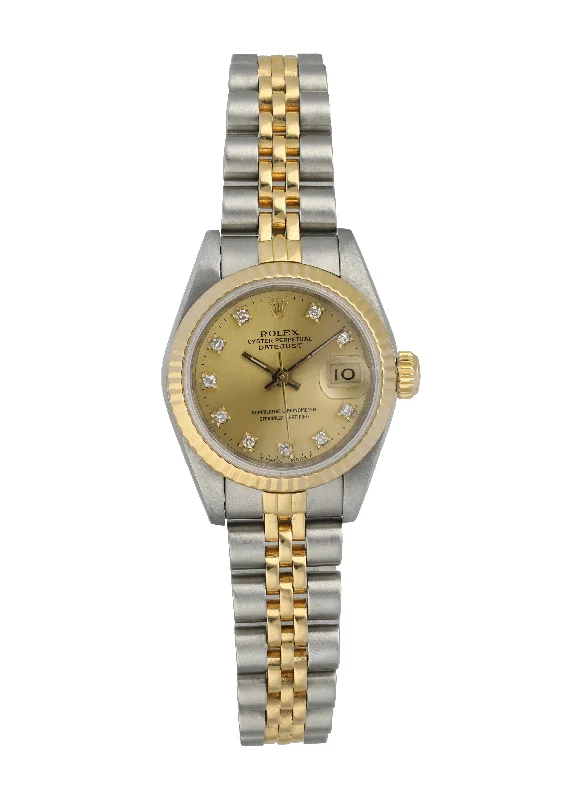 Rolex Datejust 69173 Diamond Dial Ladies Watch Box Papers