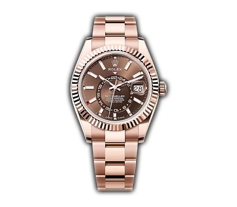 42mm 18k Everose Gold Chocolate Dial Oyster Bracelet