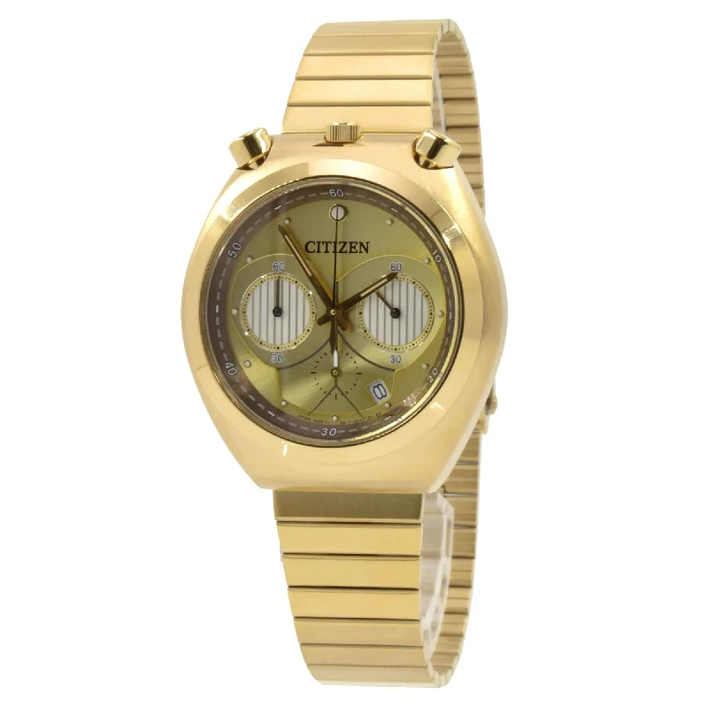 Citizen Men's Watch - Star Wars C-3PO Tsuno Chrono Yellow Gold Steel | AN3662-51W