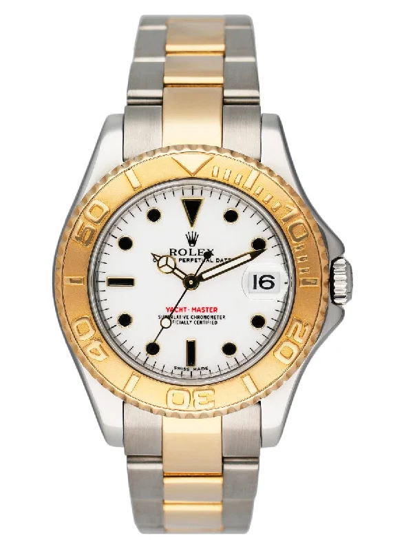 Rolex Yacht-Master 168623 White Dial Two-Tone Ladies Watch