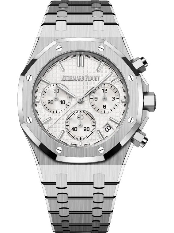 Audemars Piguet ROYAL OAK SELFWINDING CHRONOGRAPH “50TH ANNIVERSARY” STEEL BRACELET WHITE DIAL (Ref # 26240ST.OO.1320ST.03)