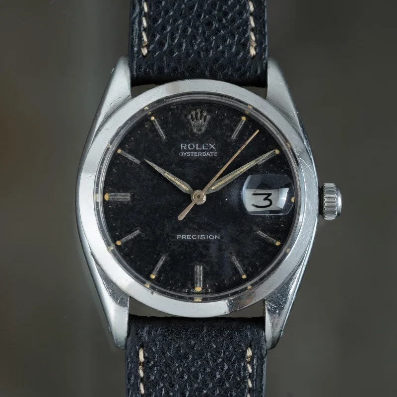 ROLEX Oysterdate Precision 6694 Black Dial 1950s