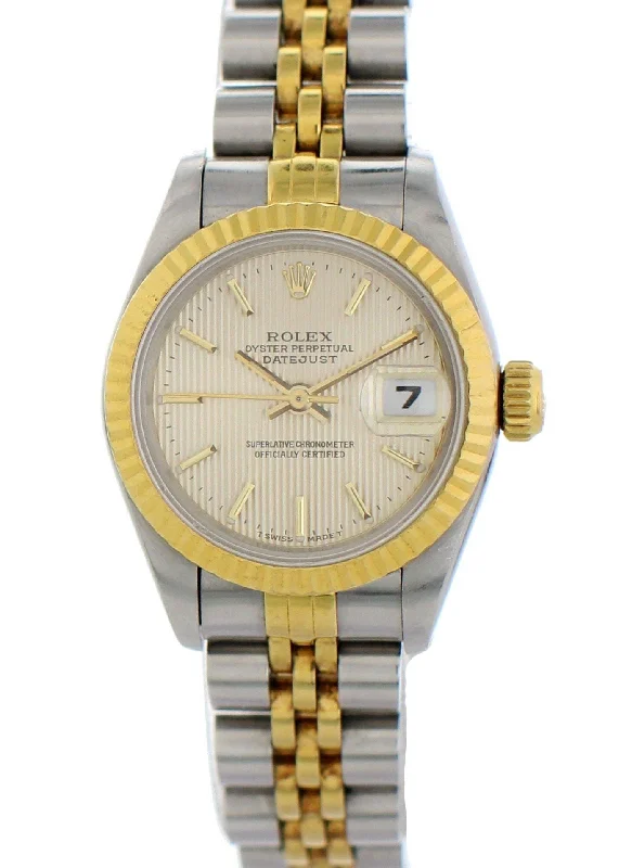 Rolex Oyster Perpetual Datejust 69173 Tapestry Dial Ladies Watch