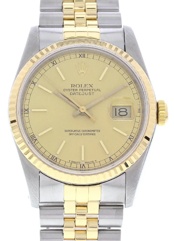 Rolex Oyster Perpetual Datejust 18K YG & SS 16233