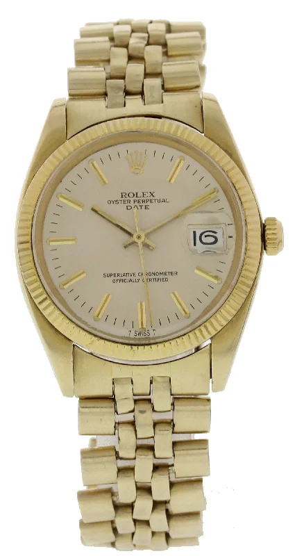 Vintage Rolex Oyster Perpetual Date 1503 14K Yellow Gold