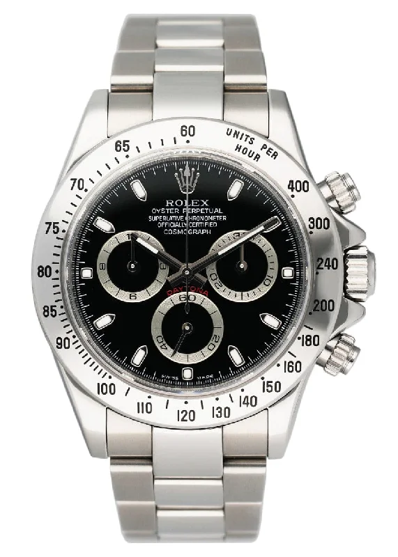 Rolex Daytona 116520 Black Dial Stainless Steel Mens Watch