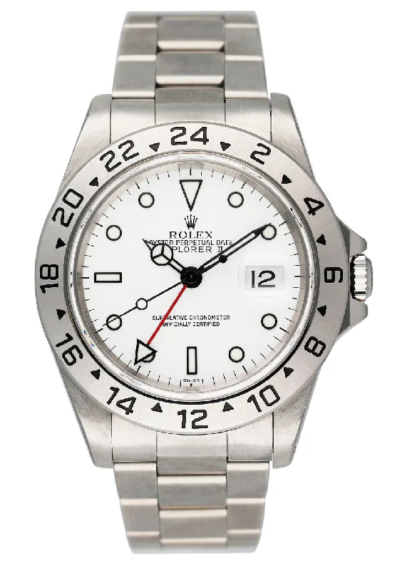 Rolex Explorer II 16570 White Dial Mens Watch Box Papers