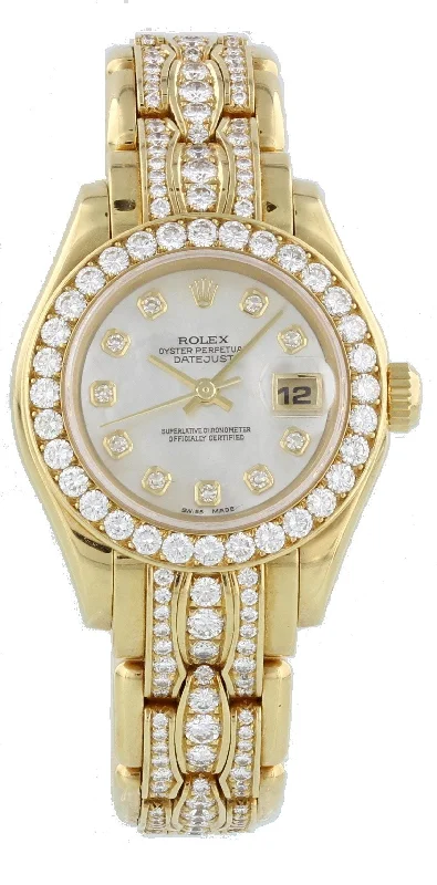 Ladies Rolex Oyster Perpetual Datejust Pearlmaster 69298