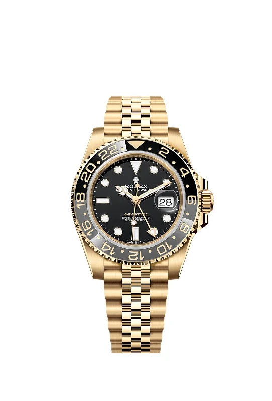 Rolex GMT-Master II 40mm 18k Yellow Gold Ceramic Bezel Black Dial Jubilee 126718grnr