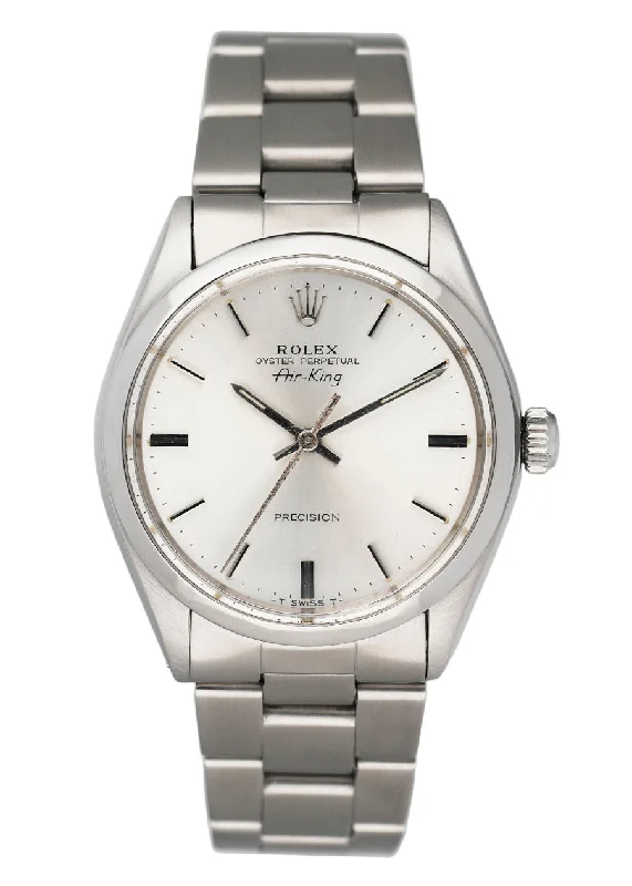 Rolex Air-King 5500 Silver Dial Mens Watch