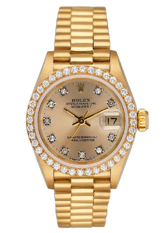 Rolex Datejust 69178 Diamond Dial Bezel Ladies Watch