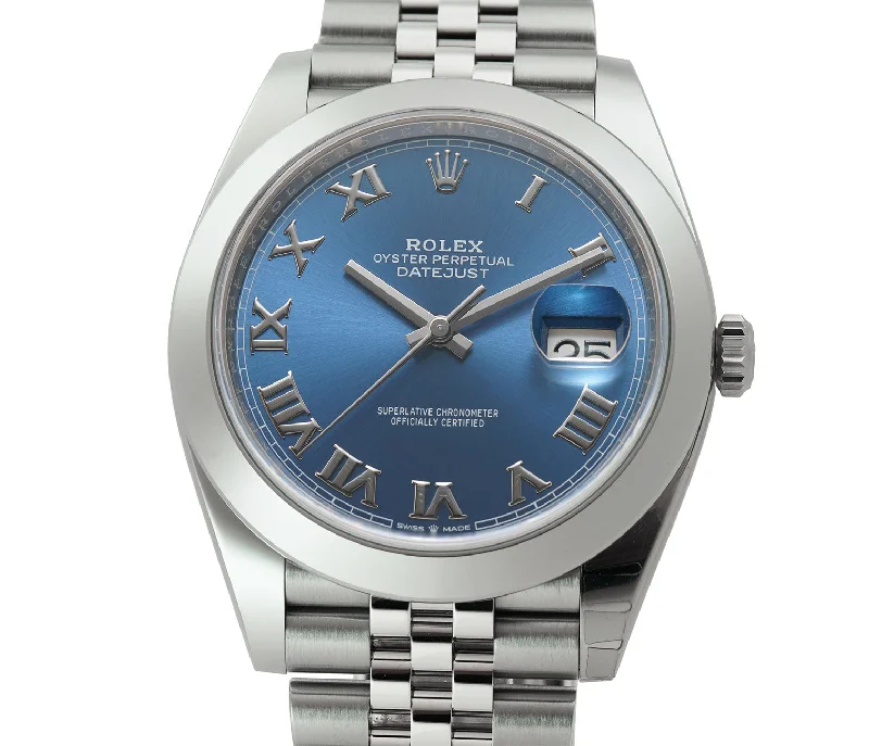 41mm Steel Blue Roman Dial Jubilee Bracelet