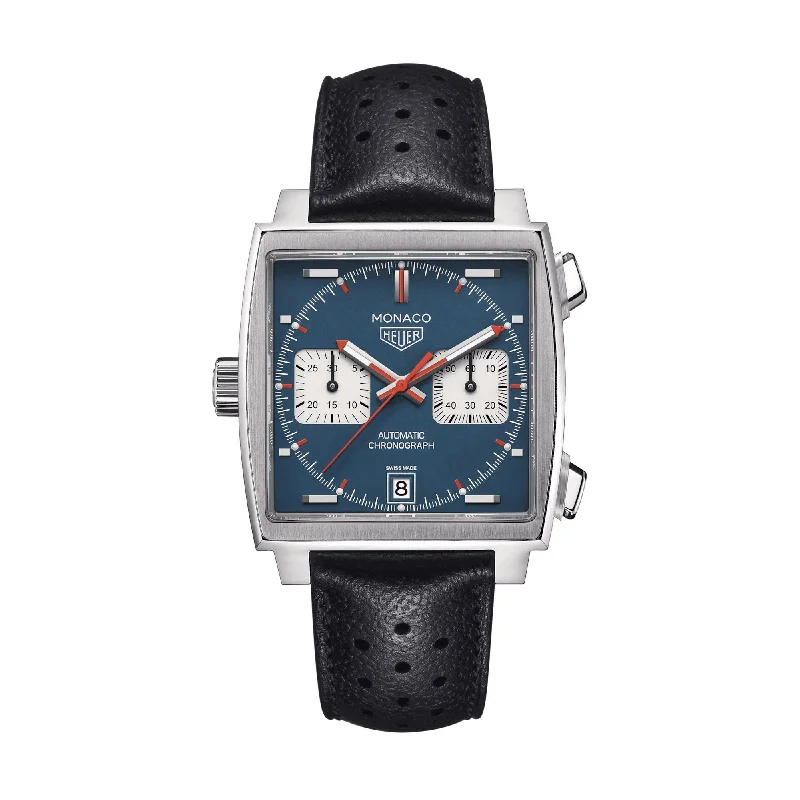 Tag Heuer Monaco Chronograph Men's Blue Watch CAW211P.FC6356