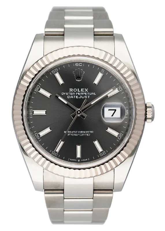 Rolex Datejust 126334 Slate Dial Mens Watch Box Papers