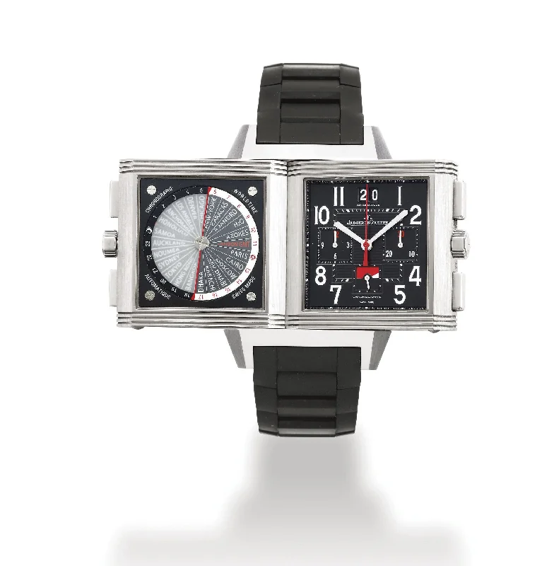 SOLD!!! Limited Jaeger-LeCoultre 231T50 Reverso Squadra World Time Chronograph Titanium