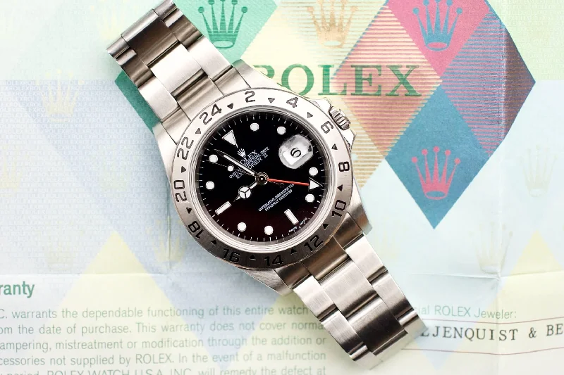 SOLDOUT: 2006 Rolex Explorer ii 16570 Complete Box Papers