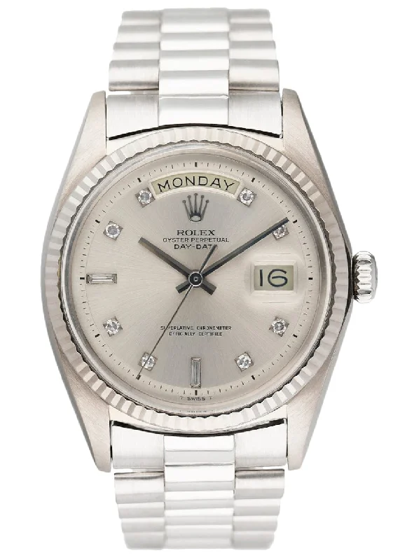 Rolex Day-Date 1803 Diamond 18K White Gold Mens Watch