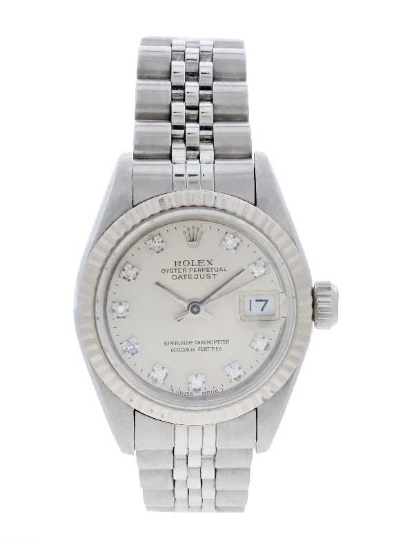 Rolex Datejust 69174 Diamond Dial Ladies Watch