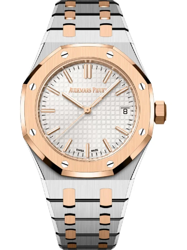 Audemars Piguet Royal Oak Selfwinding 37mm Stainless Steel and 18k Rose Gold Silver Dial 15550SR.OO.1356SR.02