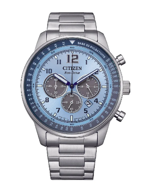 Citizen Eco-Drive Stainless Steel Limited Edition Light Blue Dial Watch CA4500-83M