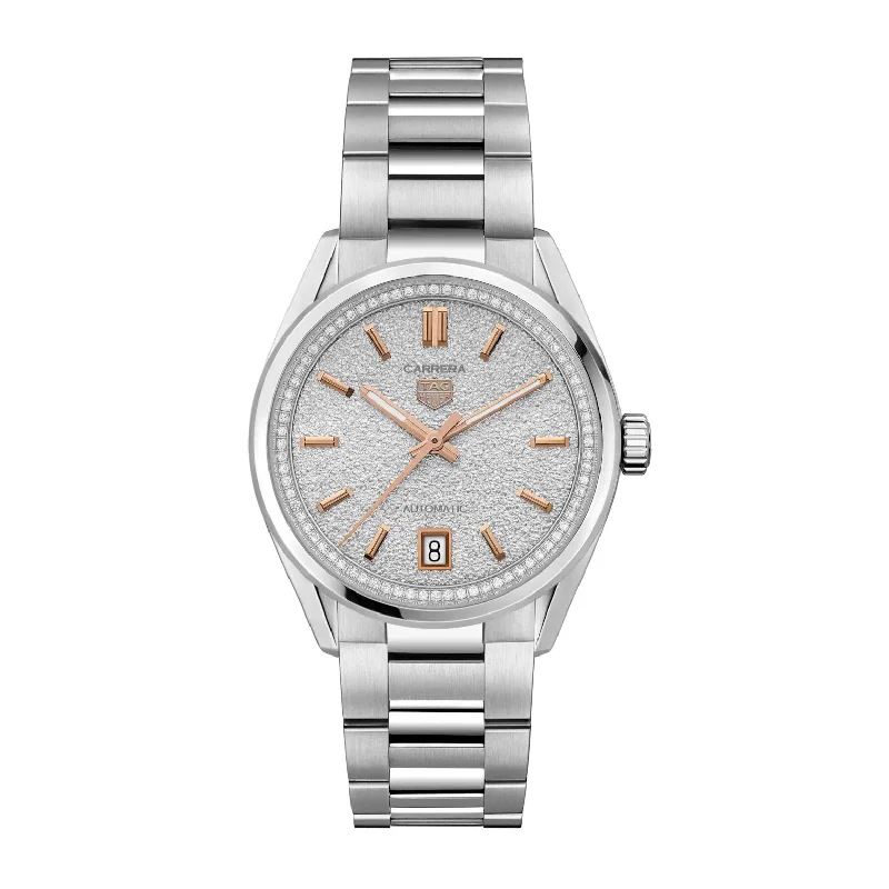 Tag Heuer Carrera Ladies Grey Diamond Watch WBN231B.BA0001