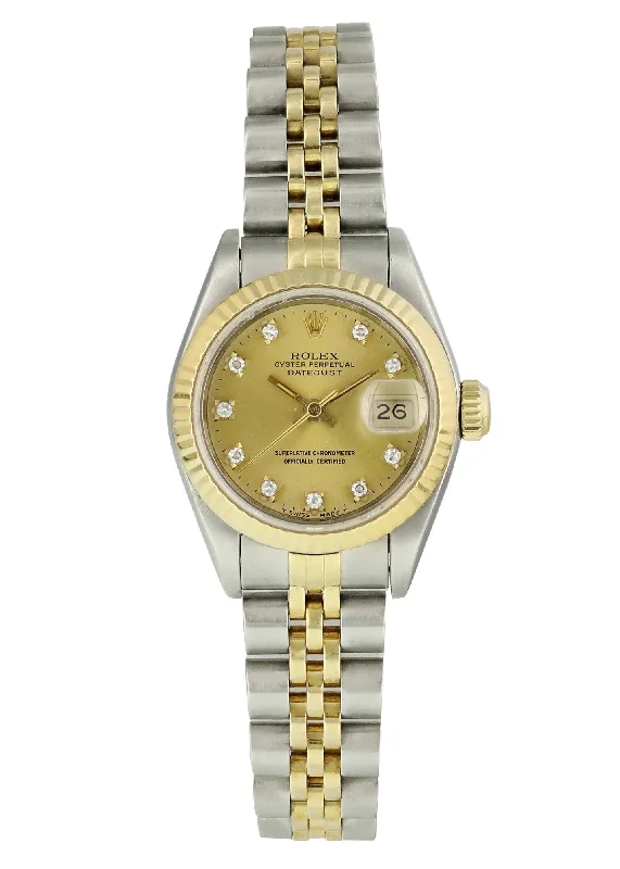 Rolex Datejust 69173 Diamond Dial Ladies Watch