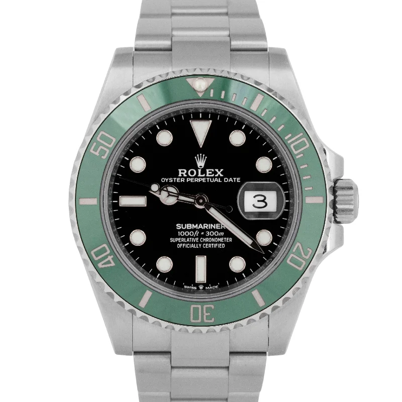 MINT PAPERS Rolex Submariner 41mm Date GREEN KERMIT Steel Watch 126610 LV BOX