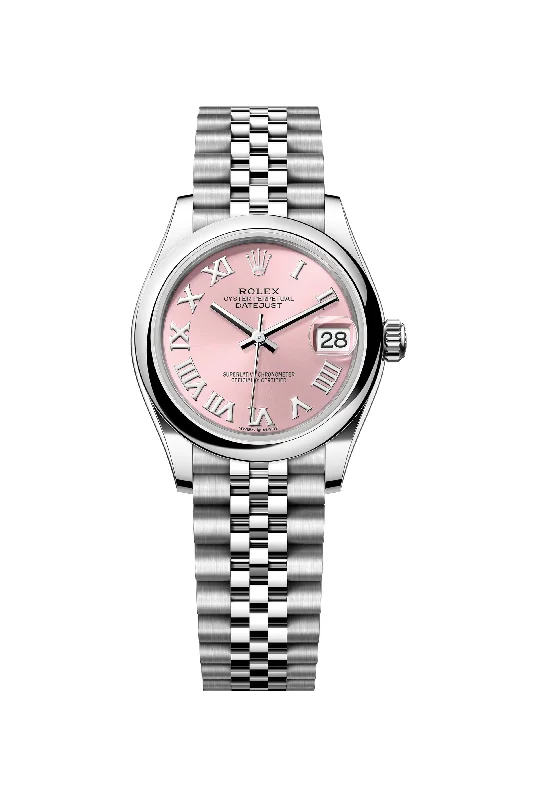 Rolex Watch Datejust 31mm Oystersteel Domed Bezel, Pink Roman Dial, Jubilee Bracelet 278240-0014