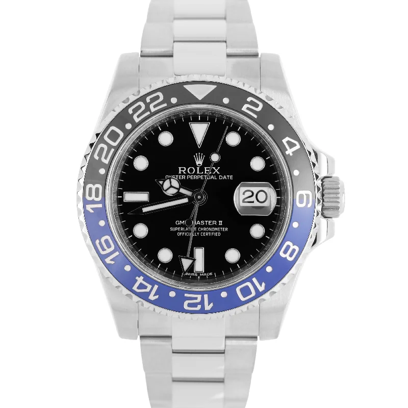 Rolex GMT-Master II BATMAN Stainless Steel Blue Black 40mm 116710BLNR Watch