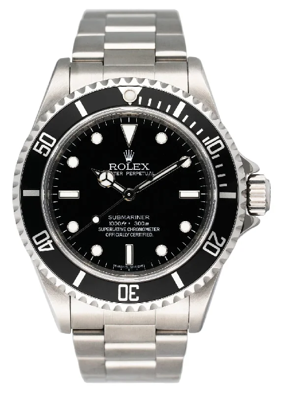 Rolex Submariner 14060M No Date Engraved Rehaut Mens Watch