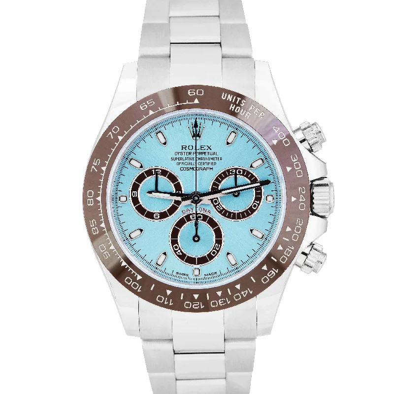 BRAND NEW UNWORN Rolex Daytona Platinum GLACIER ICE BLUE Watch PAPERS 116506 B+P