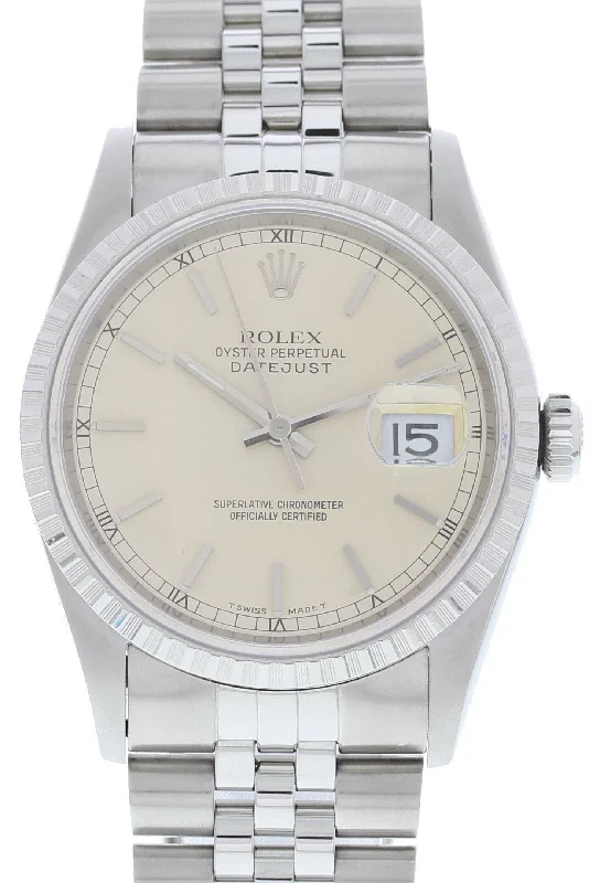 Men's Rolex Oyster Perpetual Datejust 16220 W/ Papers