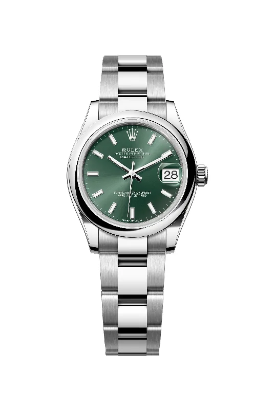 Rolex Watch Datejust 31mm Oystersteel Domed Bezel, Mint Green Index Dial, Oyster Bracelet 278240-0011