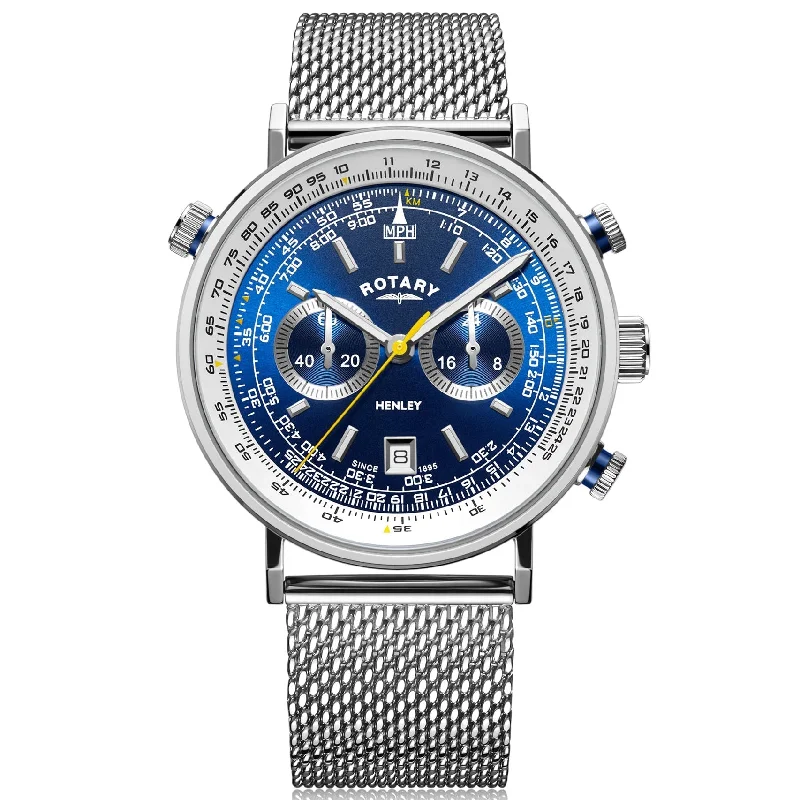 Rotary Henley Chrono Men's Blue Watch GB05235/05